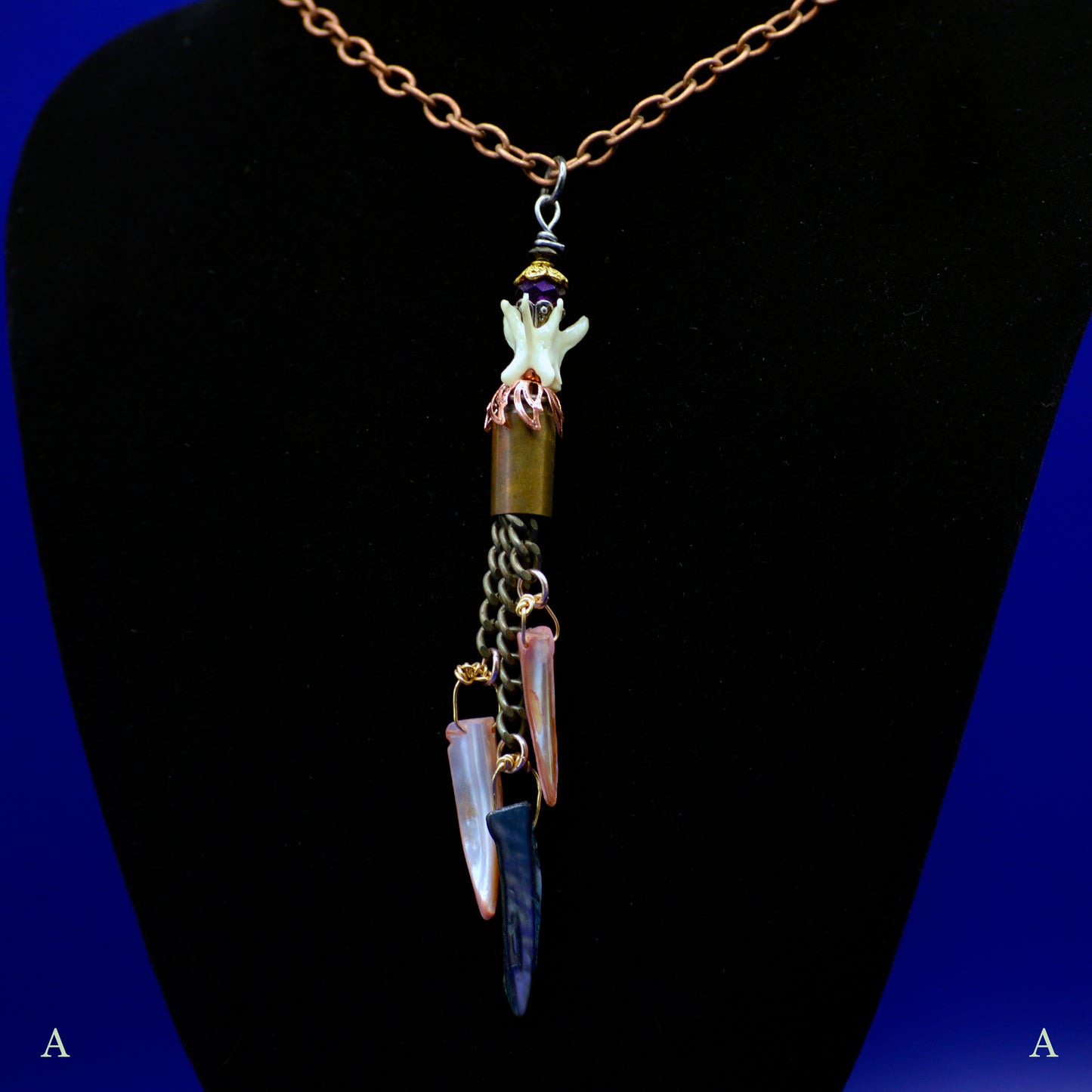 NECKLACE Postapocalyptic Bullet Shell Pendant Necklace