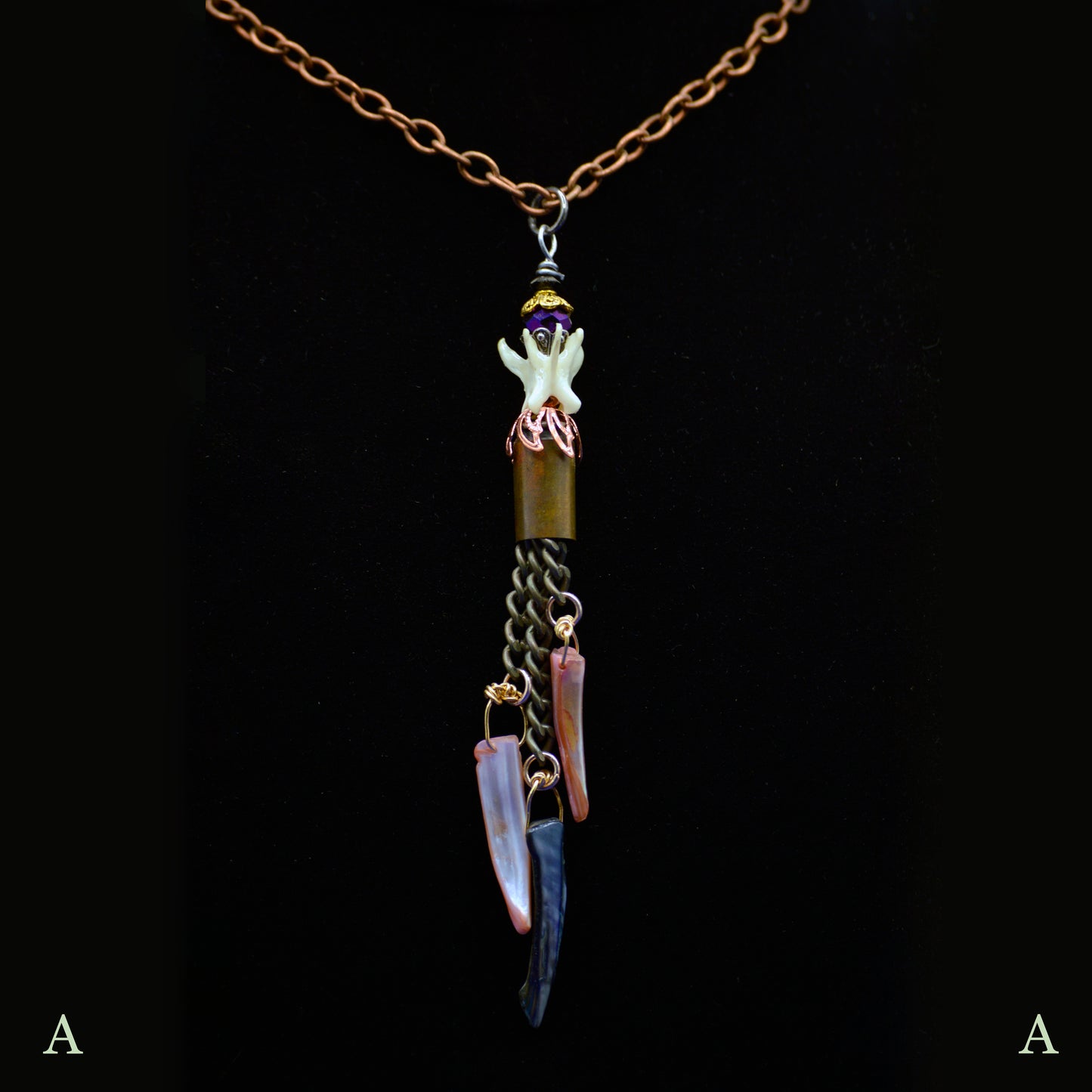 NECKLACE Postapocalyptic Bullet Shell Pendant Necklace