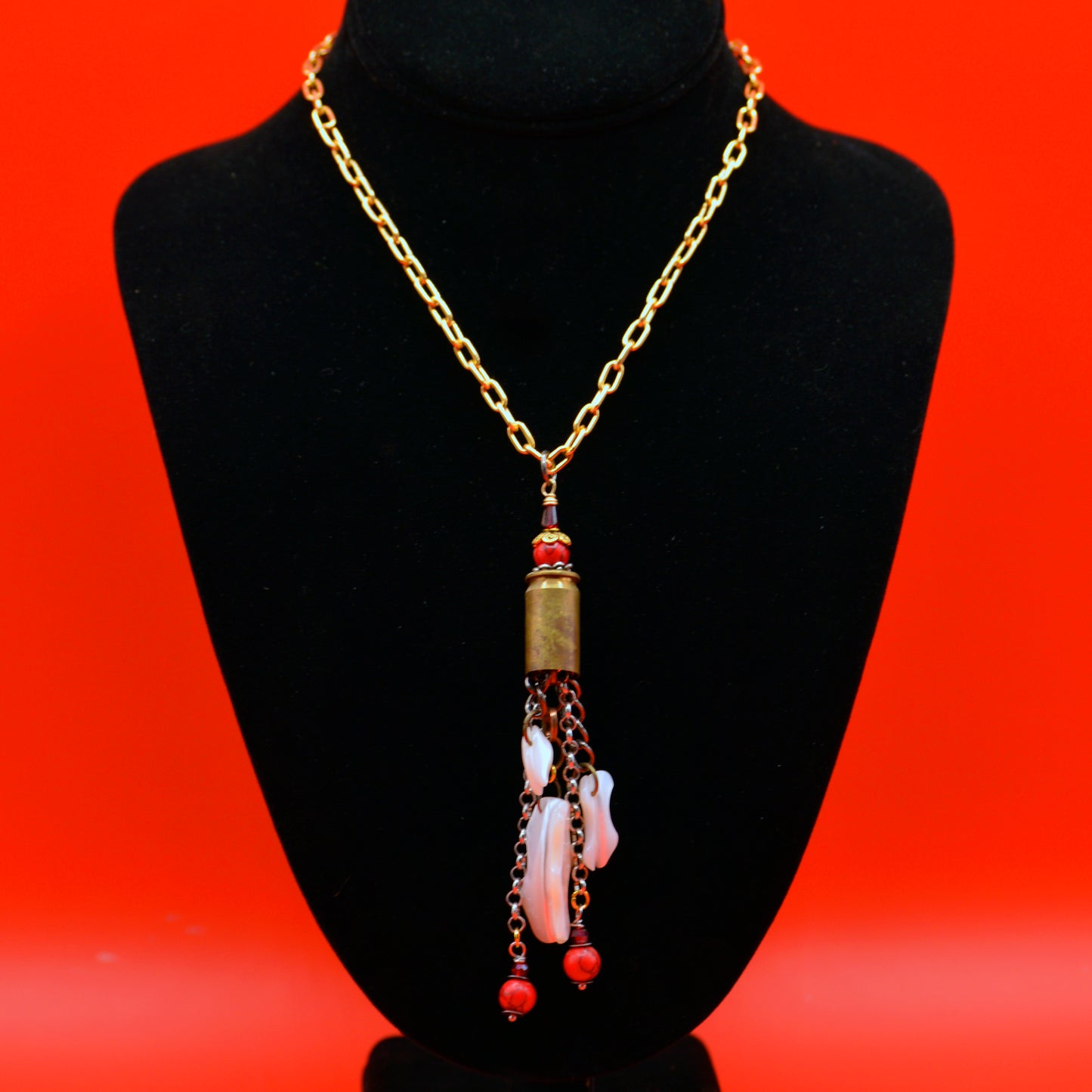 NECKLACE Postapocalyptic Bullet Shell Pendant Necklace