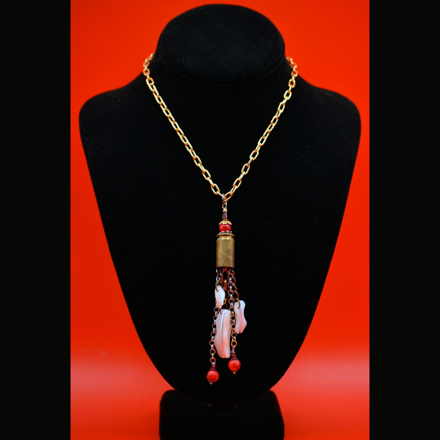 NECKLACE Postapocalyptic Bullet Shell Pendant Necklace