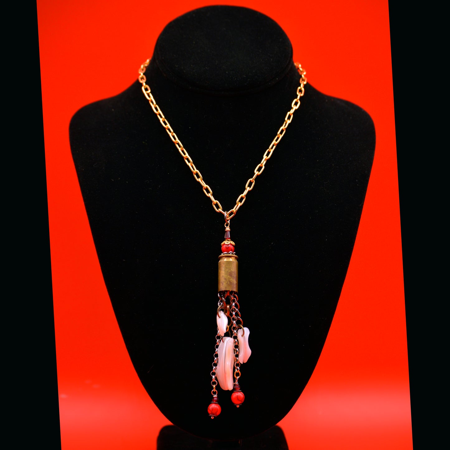 NECKLACE Postapocalyptic Bullet Shell Pendant Necklace