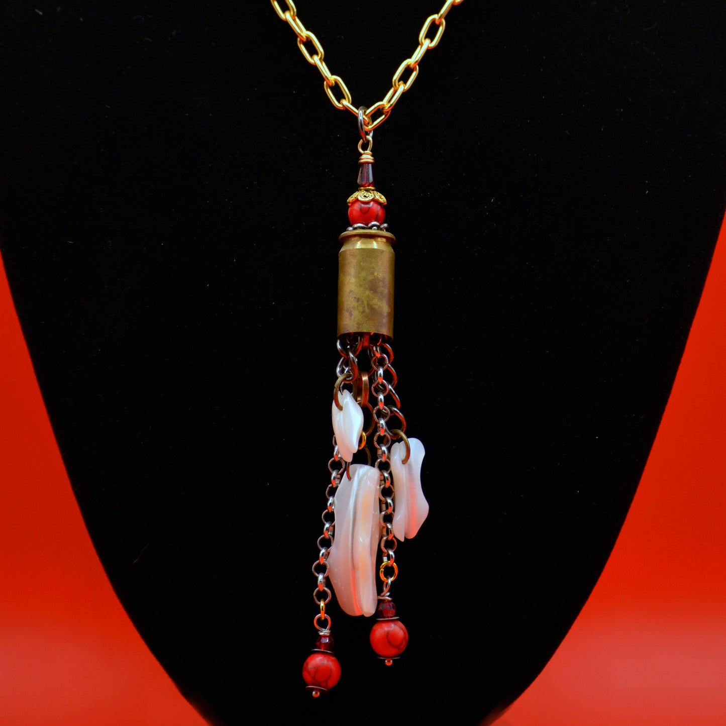 NECKLACE Postapocalyptic Bullet Shell Pendant Necklace