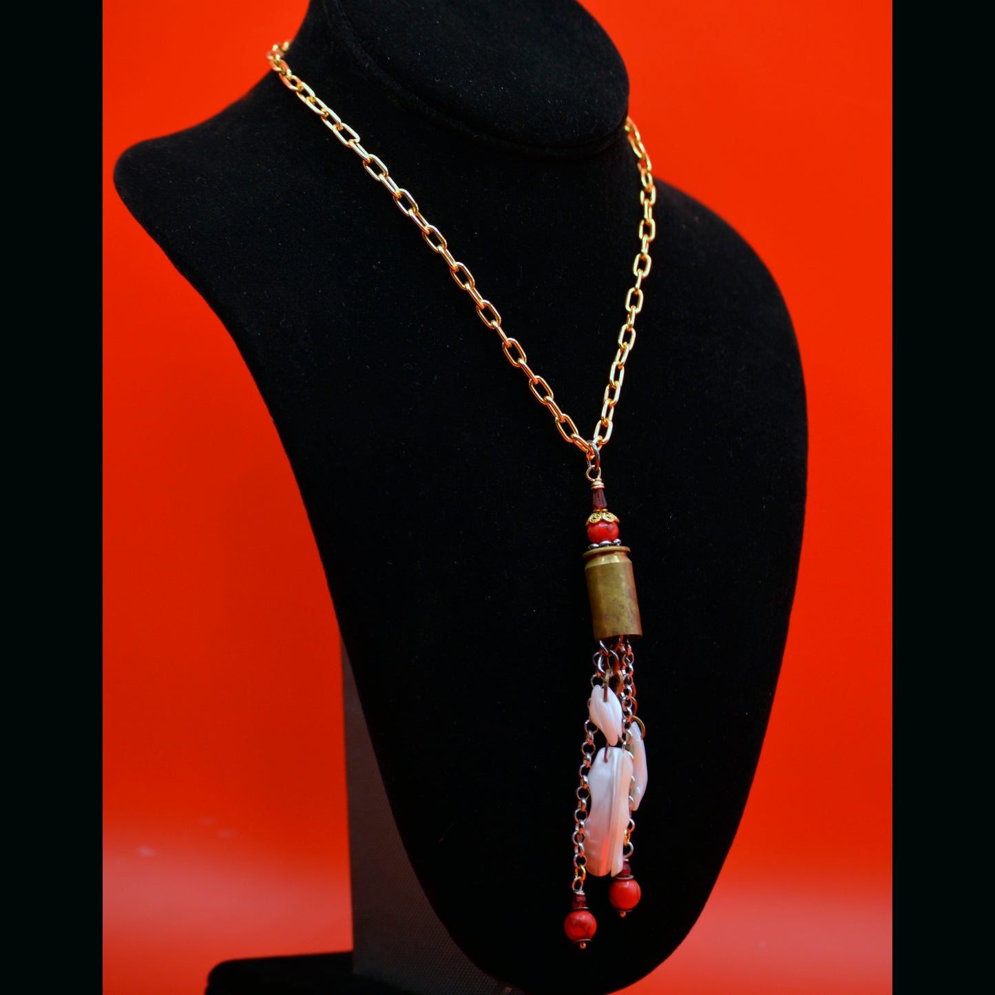 NECKLACE Postapocalyptic Bullet Shell Pendant Necklace