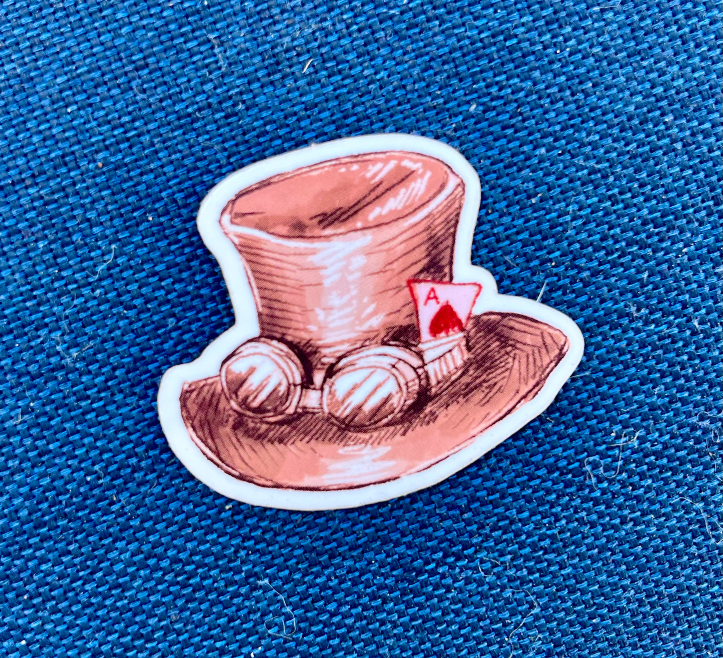 Mind Over Hatter Original Art Top Hat Logo Sticker (Sepia)