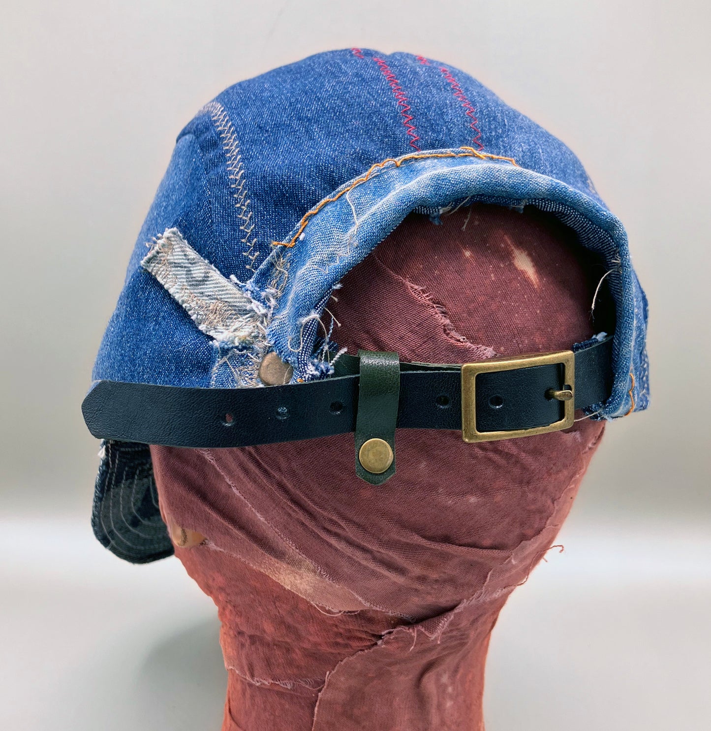 BASEBALL HAT Denim Patched Baseball Hat With Pocket