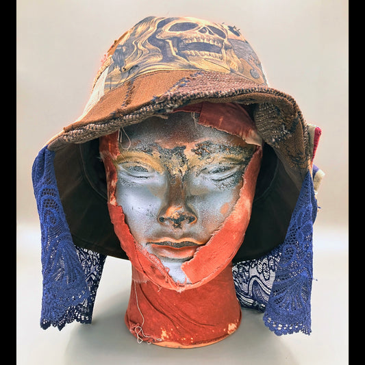 BUCKET HAT Postapocalyptic Patched Bucket Hat