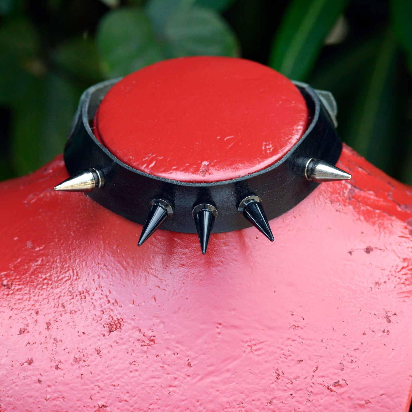 CHOKER Spiked Black Leather Choker